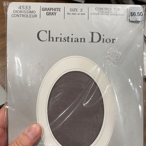 4 PR Vintage Christian Dior Pantyhose Deadstock small - Picture 6 of 10